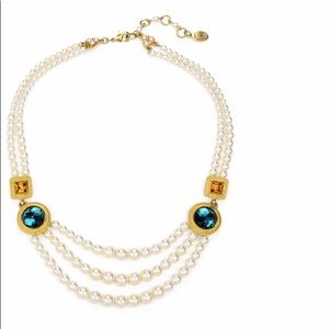 Ben Amun Multicolor Crystal & Pearl Necklace